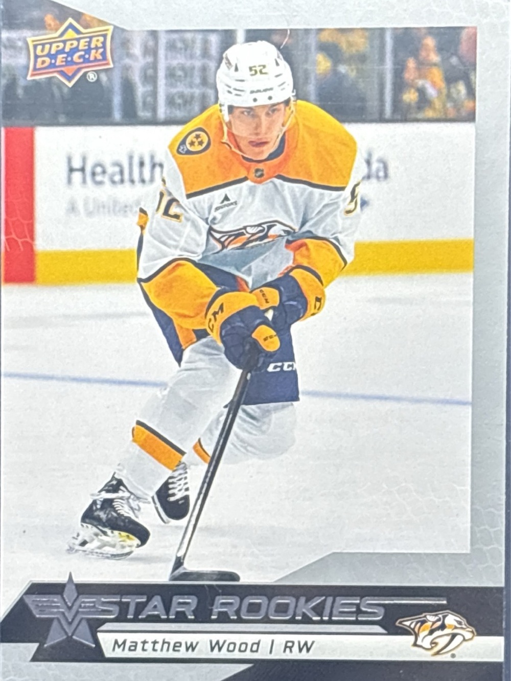 Upper Deck Star Rookies Matthew Wood Hockey Card